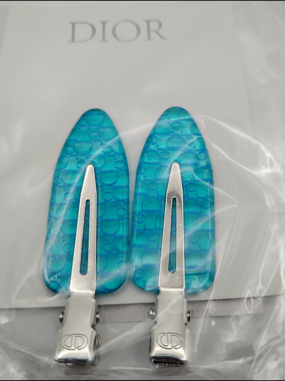 Dior Special Edition Blue Hair Clips Set AUTHENTIC